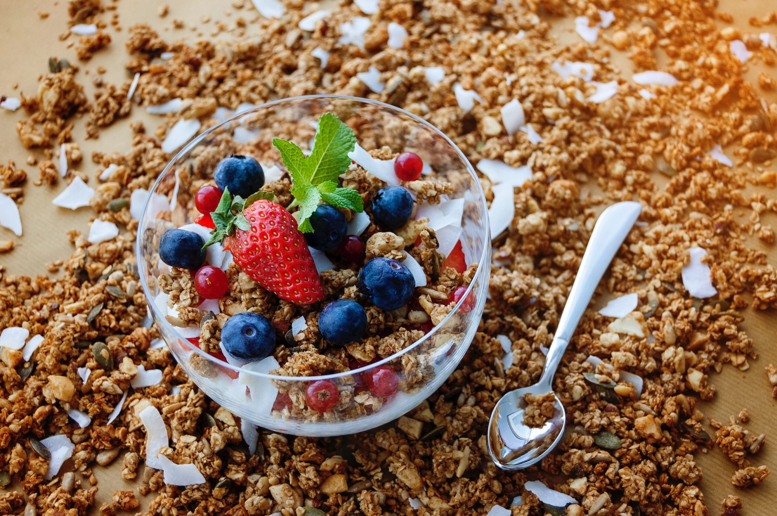 Muesli - oatmeal and grain fiber filled